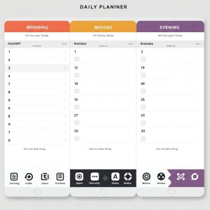 A daily schedule visually displayed with AI tools supporting each stage of content creation