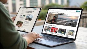 Website adapting content for different users using AI